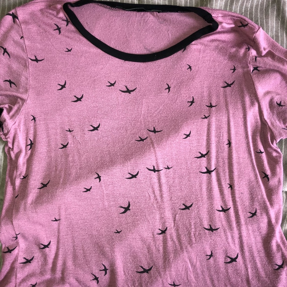 pink crop top